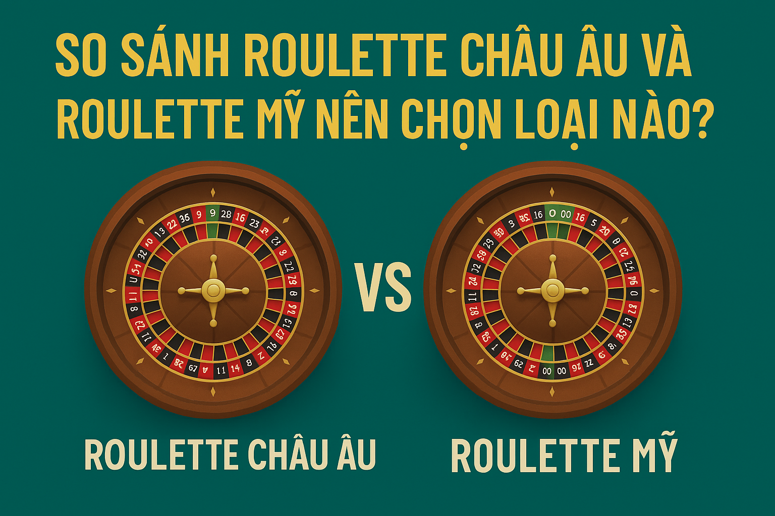 So Sánh Roulette Châu Âu Và Roulette Mỹ – Nên Chọn Loại Nào?